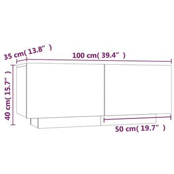 vidaXL Nachttisch Nachttisch Räuchereiche 100x35x40 cm Holzwerkstoff (1-St)