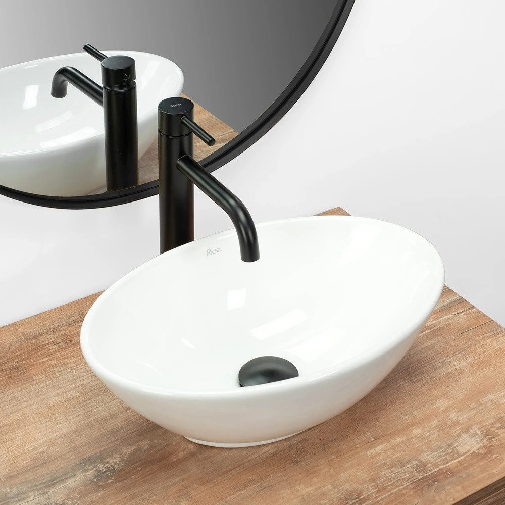 wohnwerk.idee Aufsatzwaschbecken Waschbecken Keramik Weiß Klein günstig online kaufen