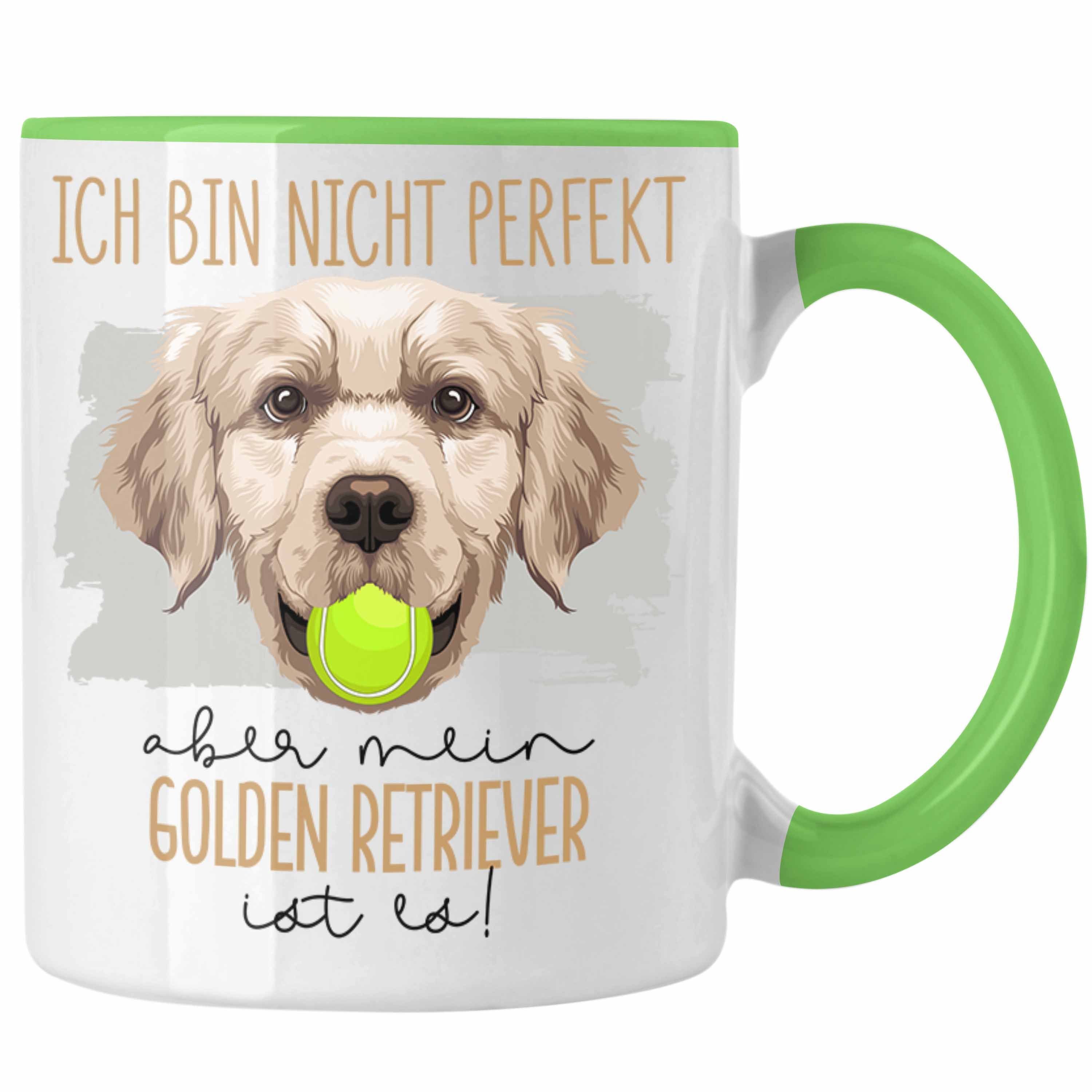 Trendation Tasse Golden Retriever Besitzer Tasse Geschenk Lustiger Spruch Geschenkidee Grün