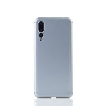 König Design Handyhülle Huawei P20 Pro, Huawei P20 Pro Handyhülle 360 Grad Schutz Full Cover Silber
