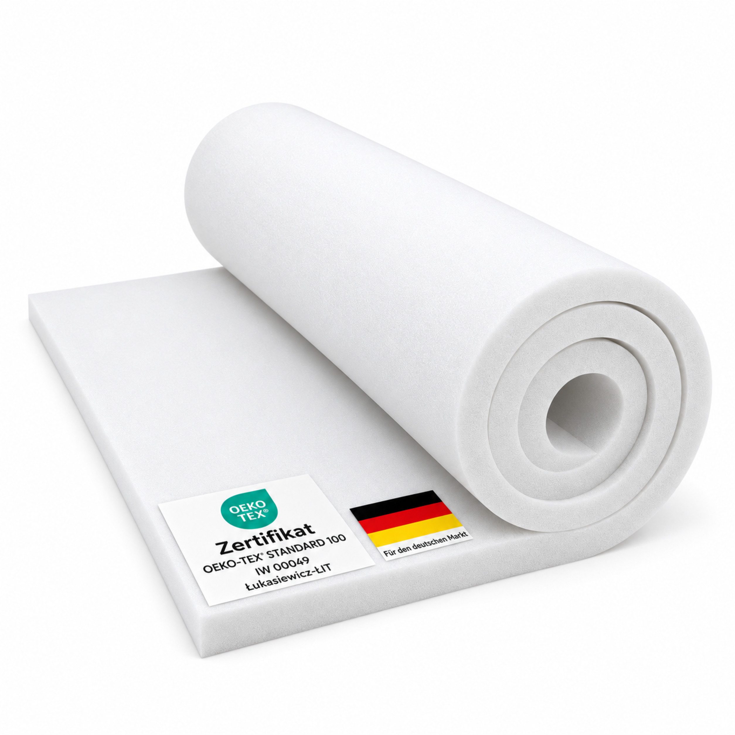 Fortispolster Schaumstoffeinlage Polsterschaum RG18, Breite 100 cm · Länge 200 cm · Stärke 2 cm