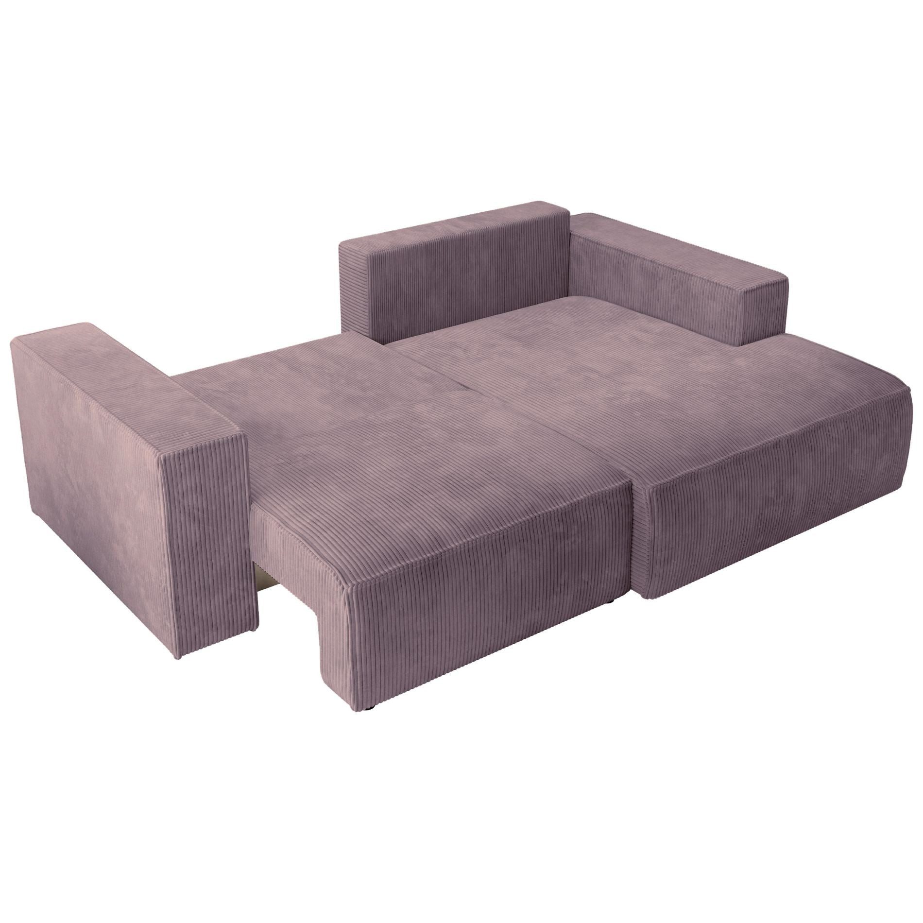 Selsey Ecksofa FARESE MINI, Ecksofa mit Schlaffunktion & Bettkasten, Cord tierfreundlich