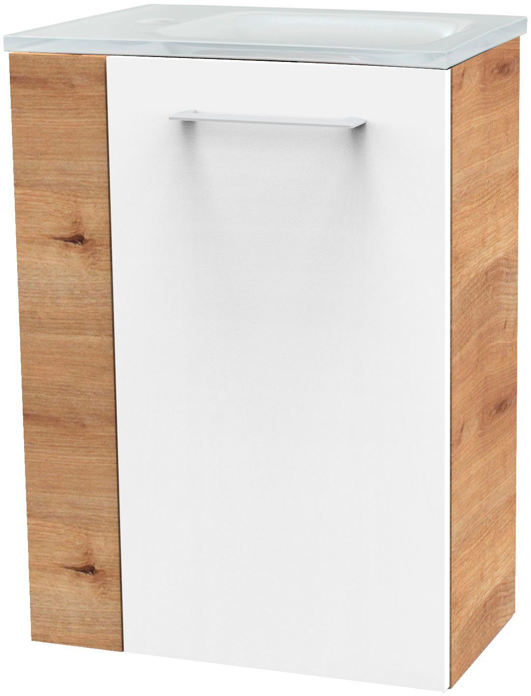 Braun/Weiß | Korpus: Braun/Ast-Eiche Optik