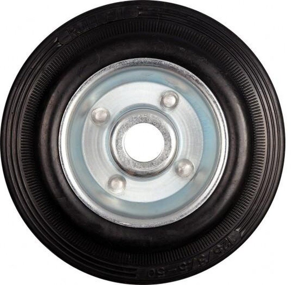 TOYA Ersatzrad VOREL RADLAGER SCHWARZES GUMMI 100mm