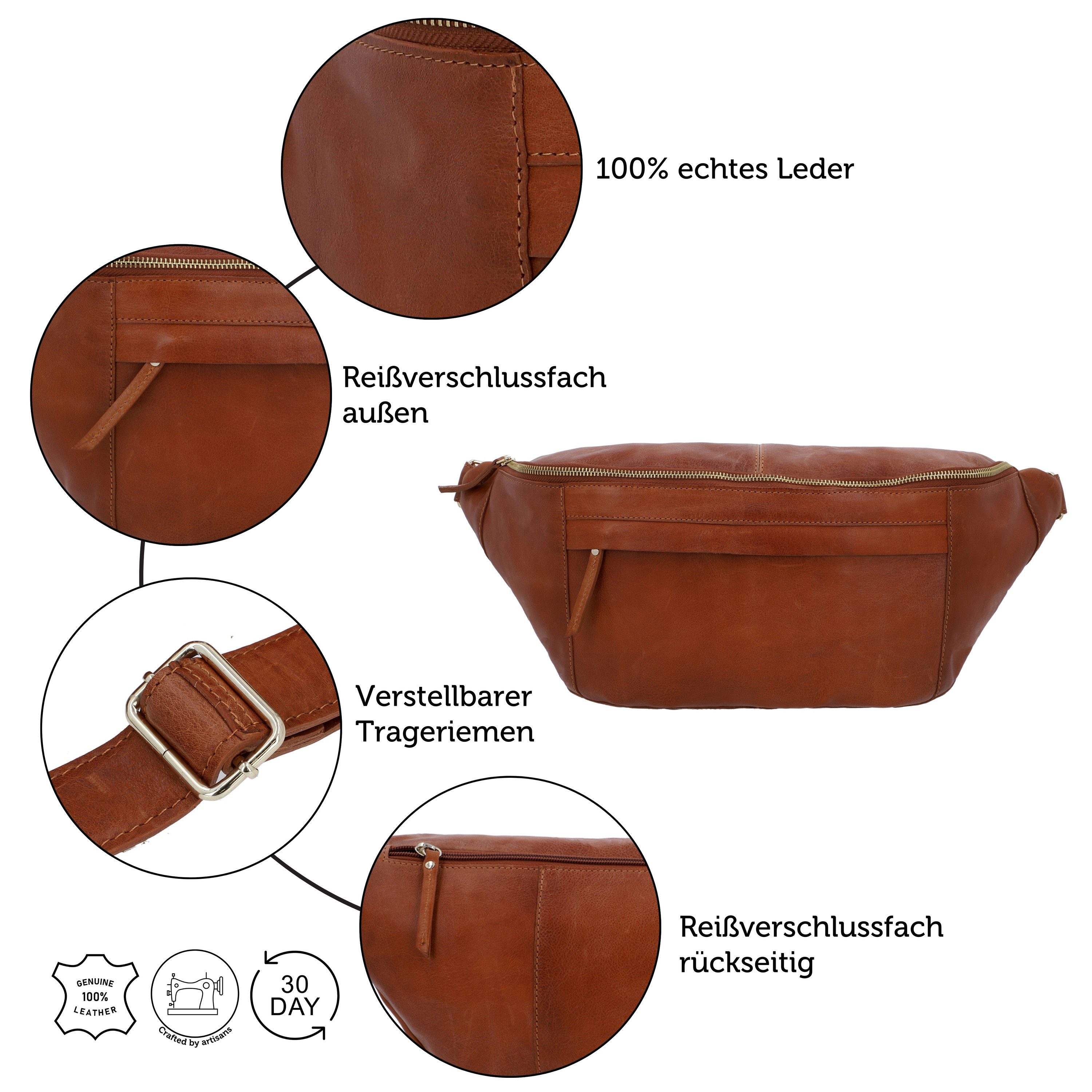 Gusti Leder Gürteltasche Gusti Leder Bauchtasche Esben (1-tlg)