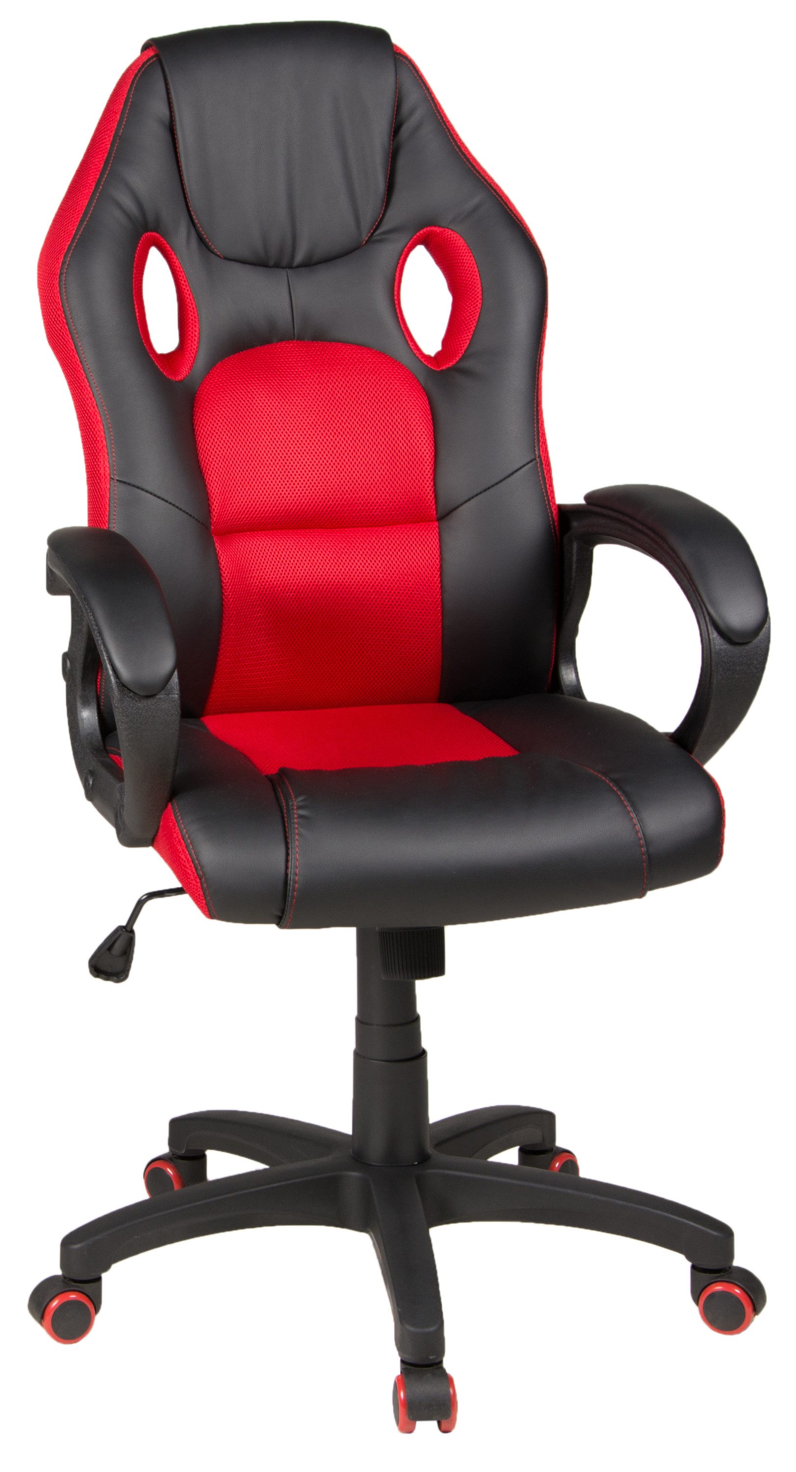 Duo Collection Bürostuhl Chefsessel Riley, schwarz/rot, Racing-Look, Kunstl günstig online kaufen