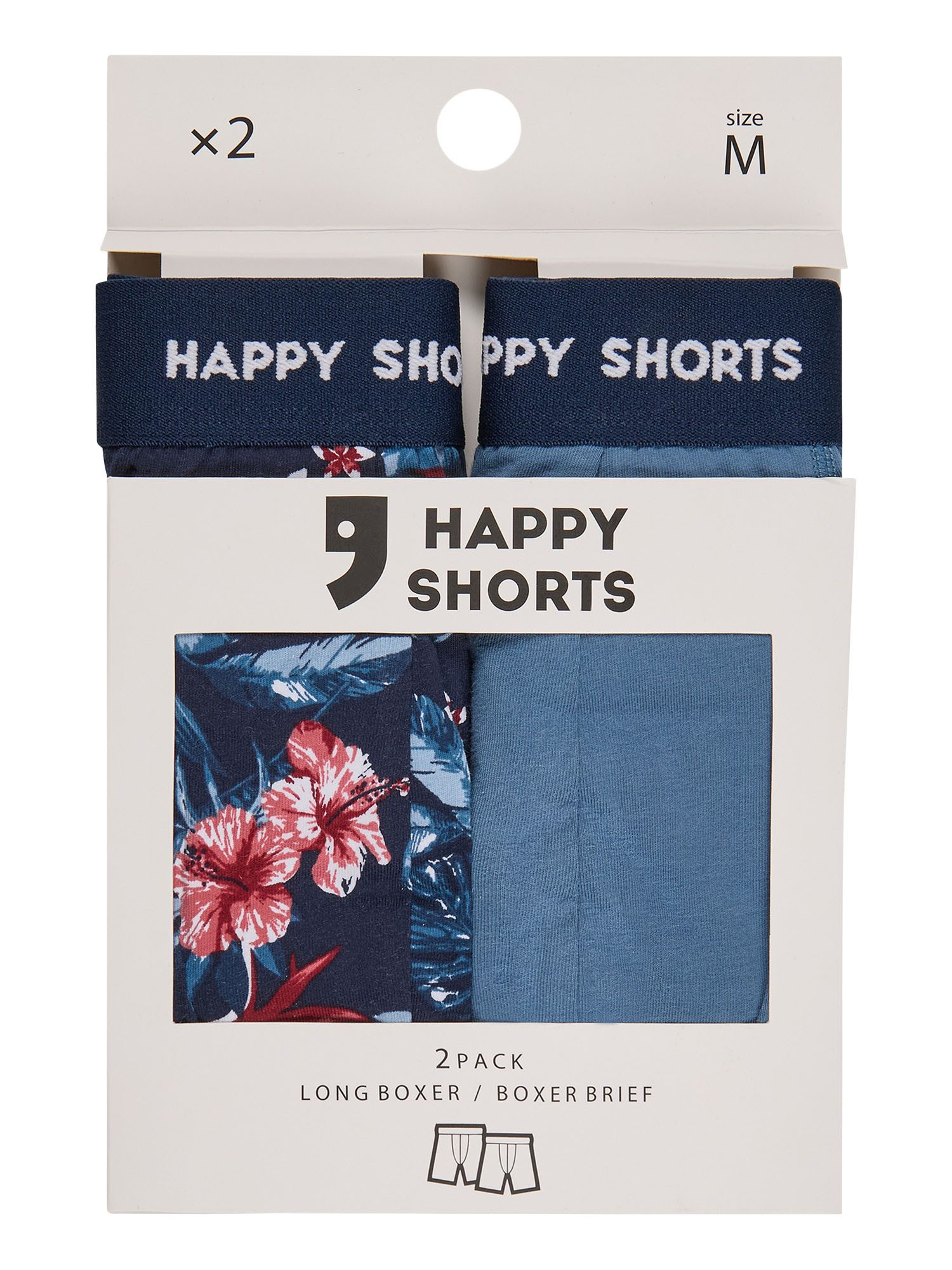 HAPPY SHORTS Langer Boxer Jersey (2-St) Boxershorts, Herren Unterhose