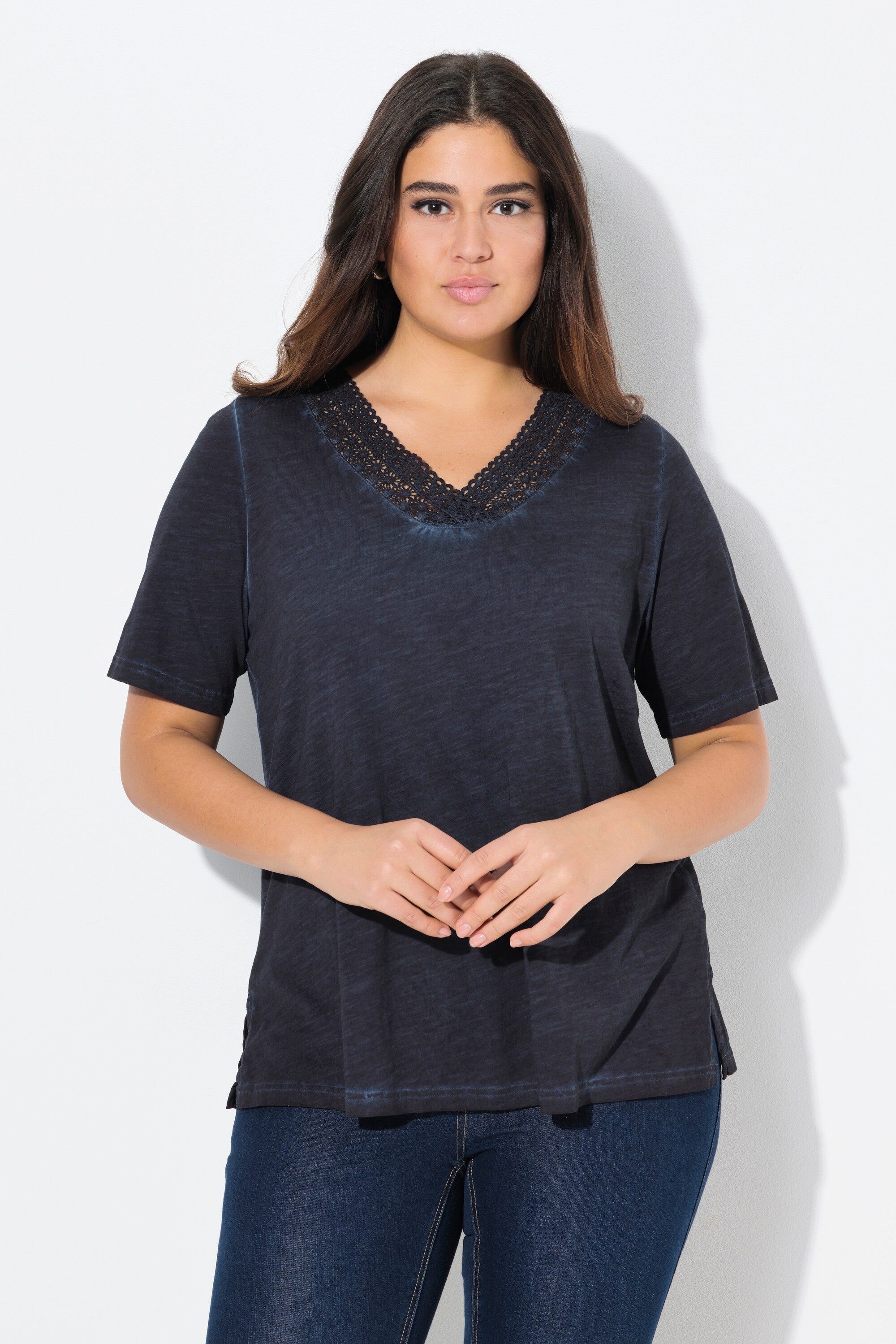 Ulla Popken T-Shirt T-Shirt Spitze Classic günstig online kaufen