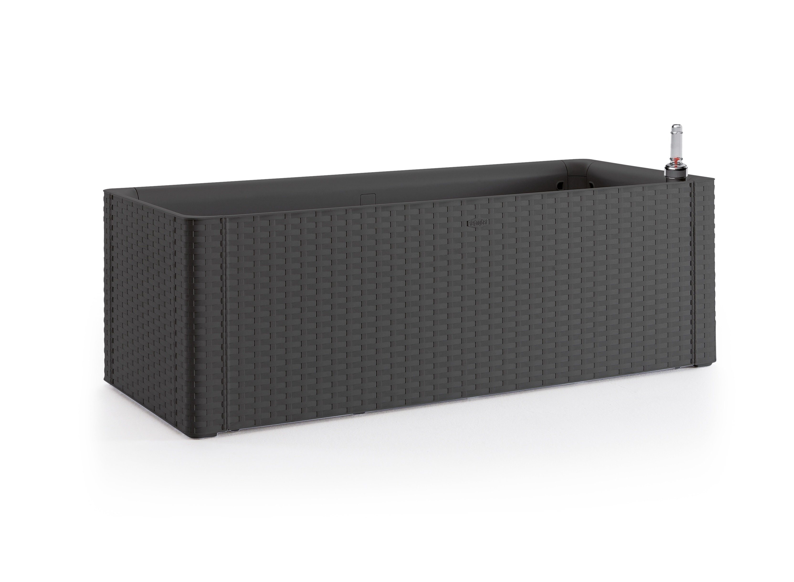 Kreher Pflanzkübel Kreher Pflanzkasten in Rattan Optik in Anthrazit (Größe wählbar) (1 St)