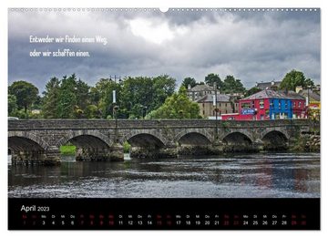 CALVENDO Wandkalender Irland - Irische Segenswünsche (Premium, hochwertiger DIN A2 Wandkalender 2023, Kunstdruck in Hochglanz)