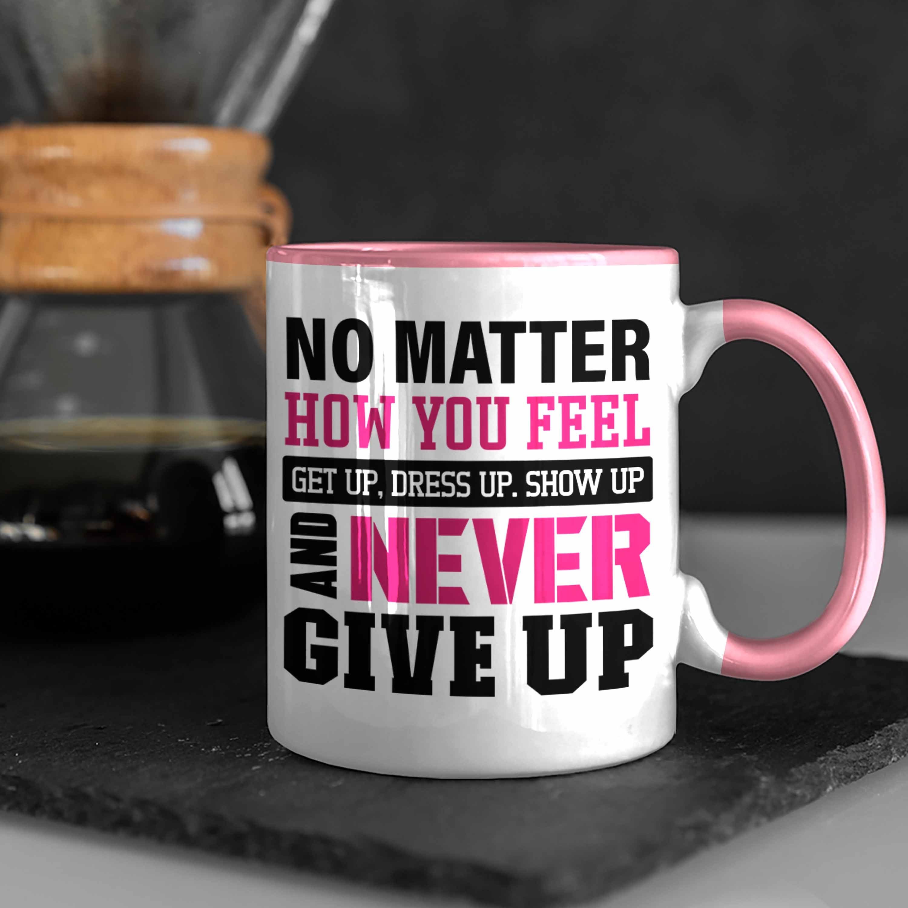 Boss Motivation Selbstständige Niemals Trendation Entrepreneur - Geschenk Frauen Trendation Tasse Tasse Spruch Rosa Aufgeben Gechenkidee