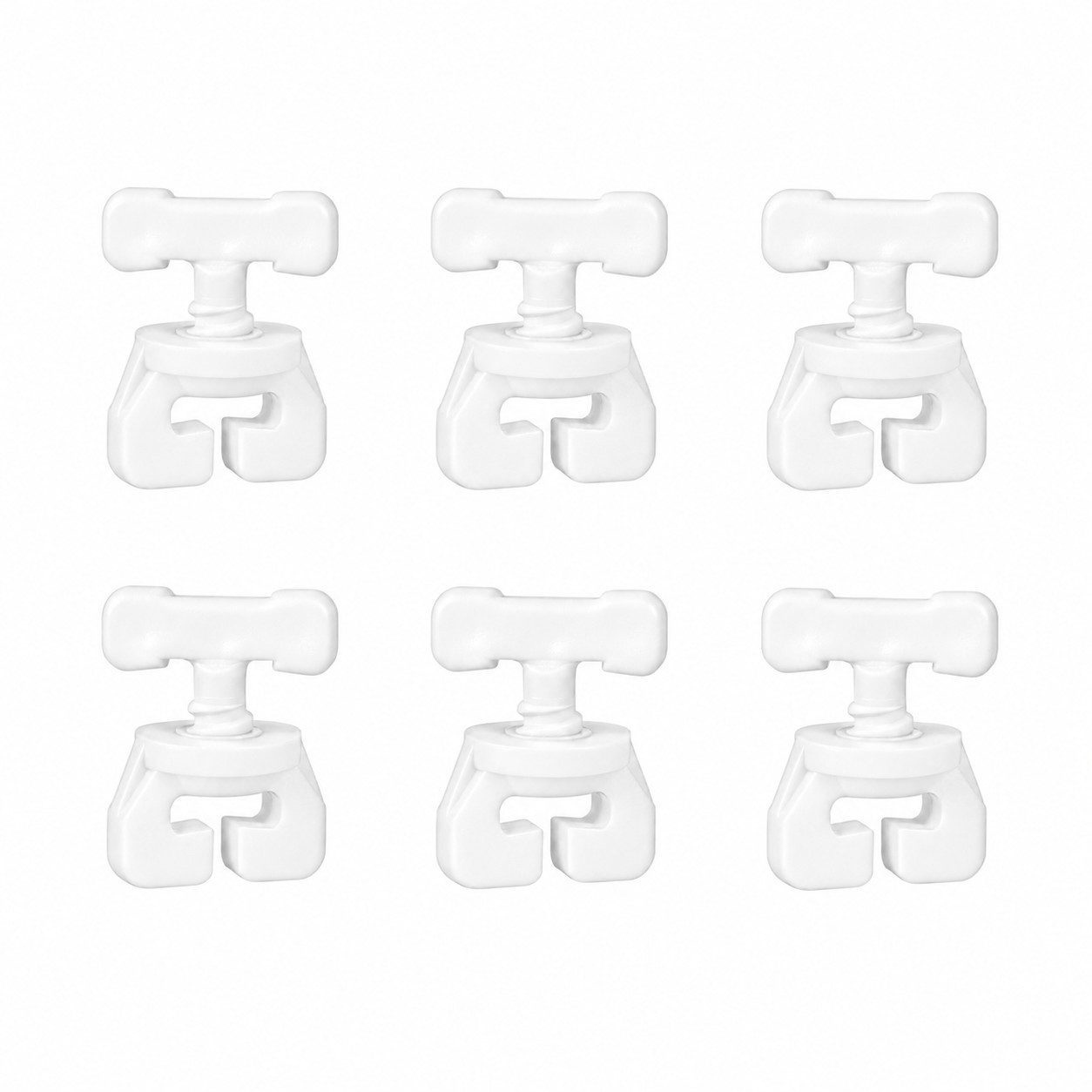 Bestlivings Feststeller Gardinenstopper, Gardinenschienen, Innenlaufschienen, (6-St), Zwischenfeststeller, Kunststoff, für gängige Schienensysteme geeignet