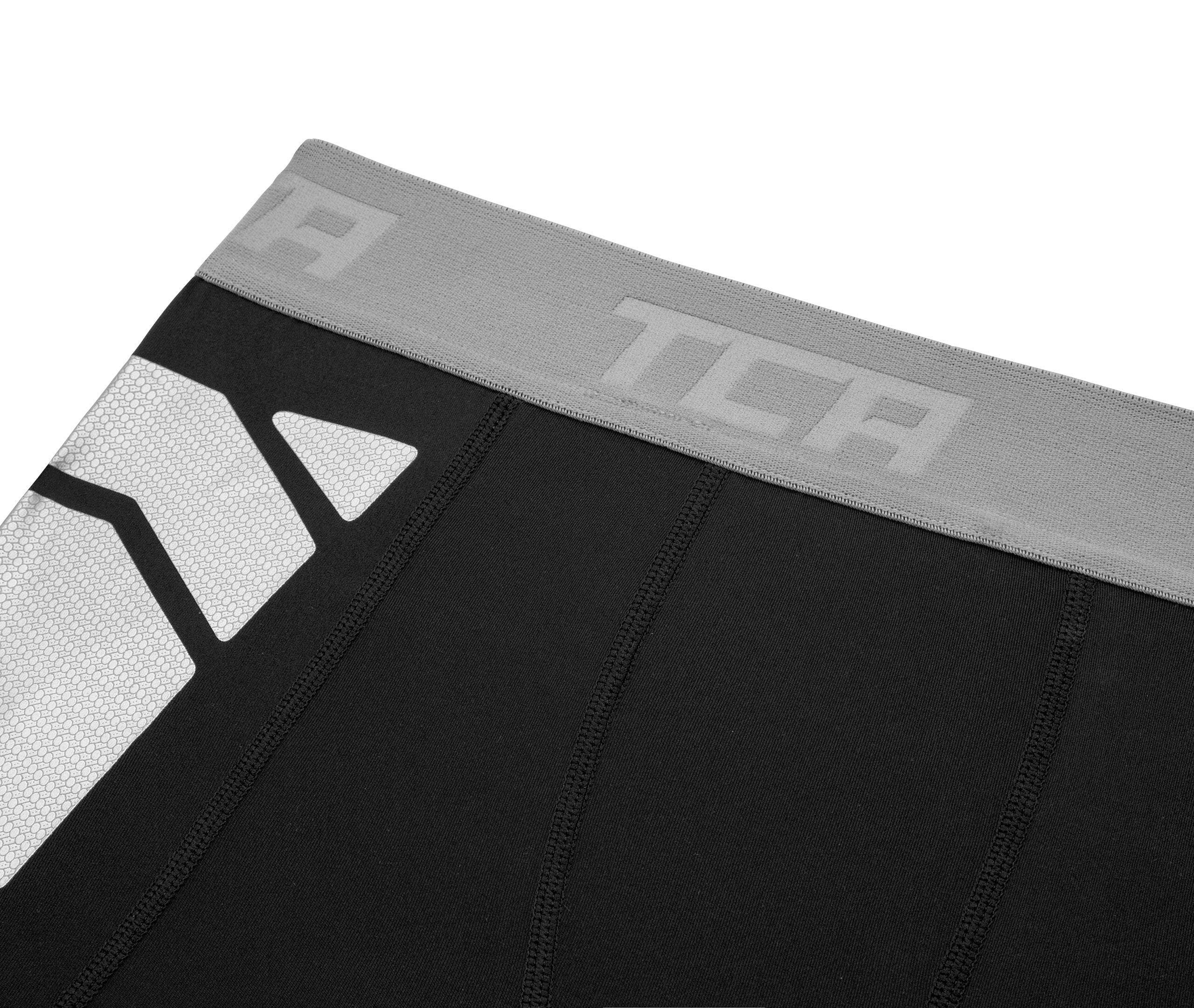 TCA Unterziehshirt TCA Herren Schwarz/Grau Pro Shorts Thermo CarbonForce 