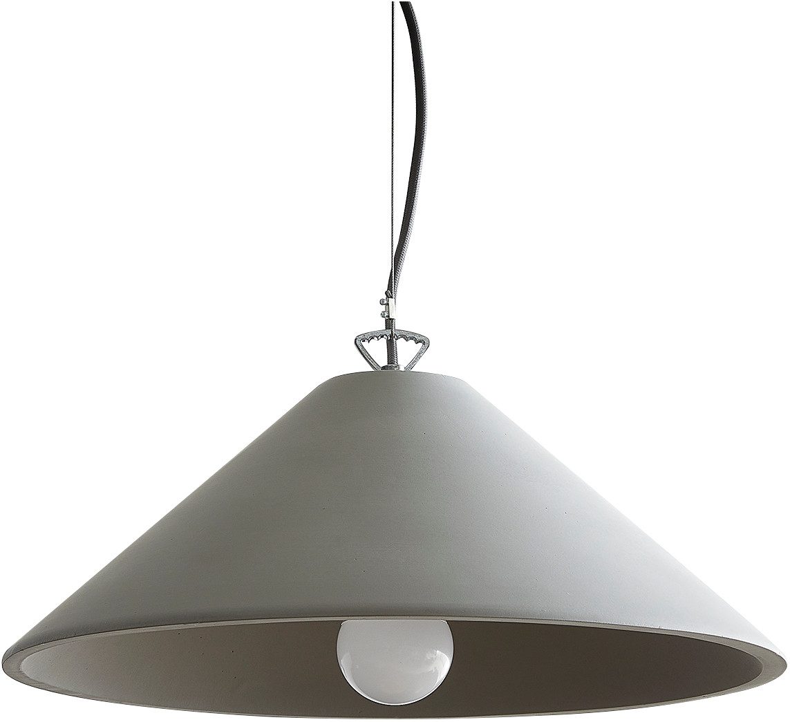 DELIFE Hängeleuchte Fatua, Beton 40 cm 60 W Pendelleuchte