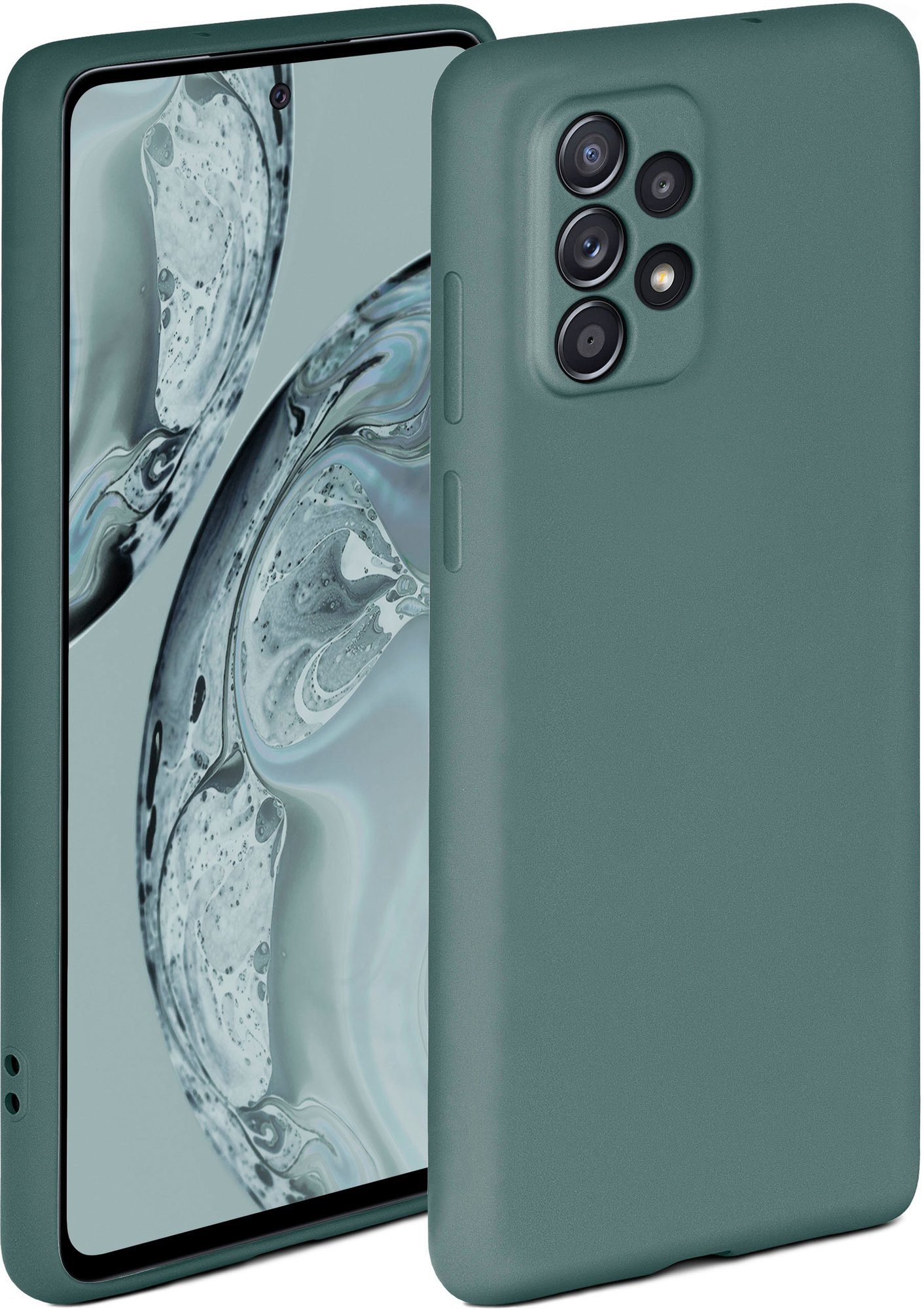 ONEFLOW Handyhülle Soft Case, Hülle aus Silikon, Schutzhülle Bumper, Backcover abdeckung, Silicon Handytasche, Silikonhülle, Schutz Cover, weiche Handyhülle - matt Petrol