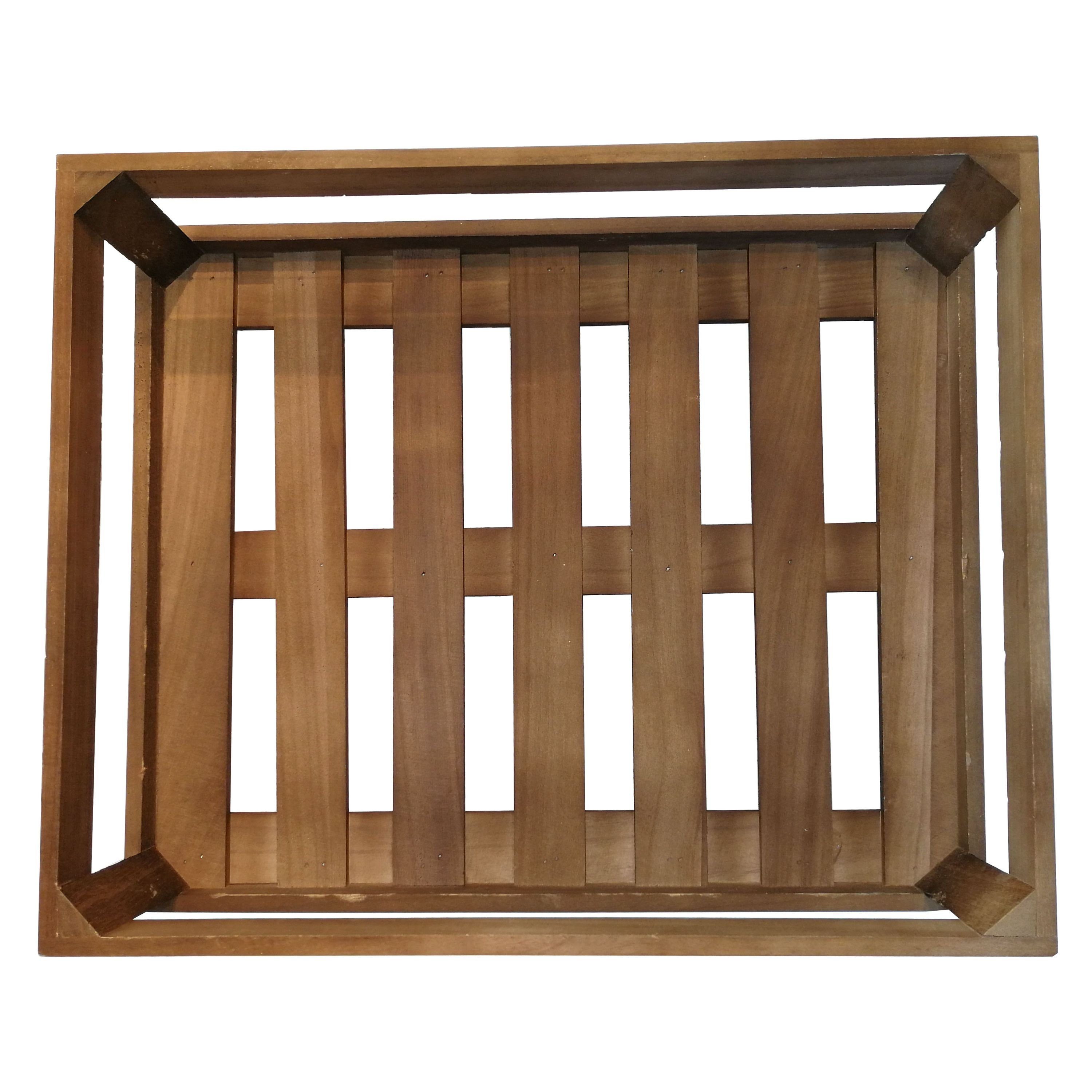 Dekowunder Übertopf Holzkiste ca. 46 x 37 x 14 cm Korb Aufbewahrung braun Kiste