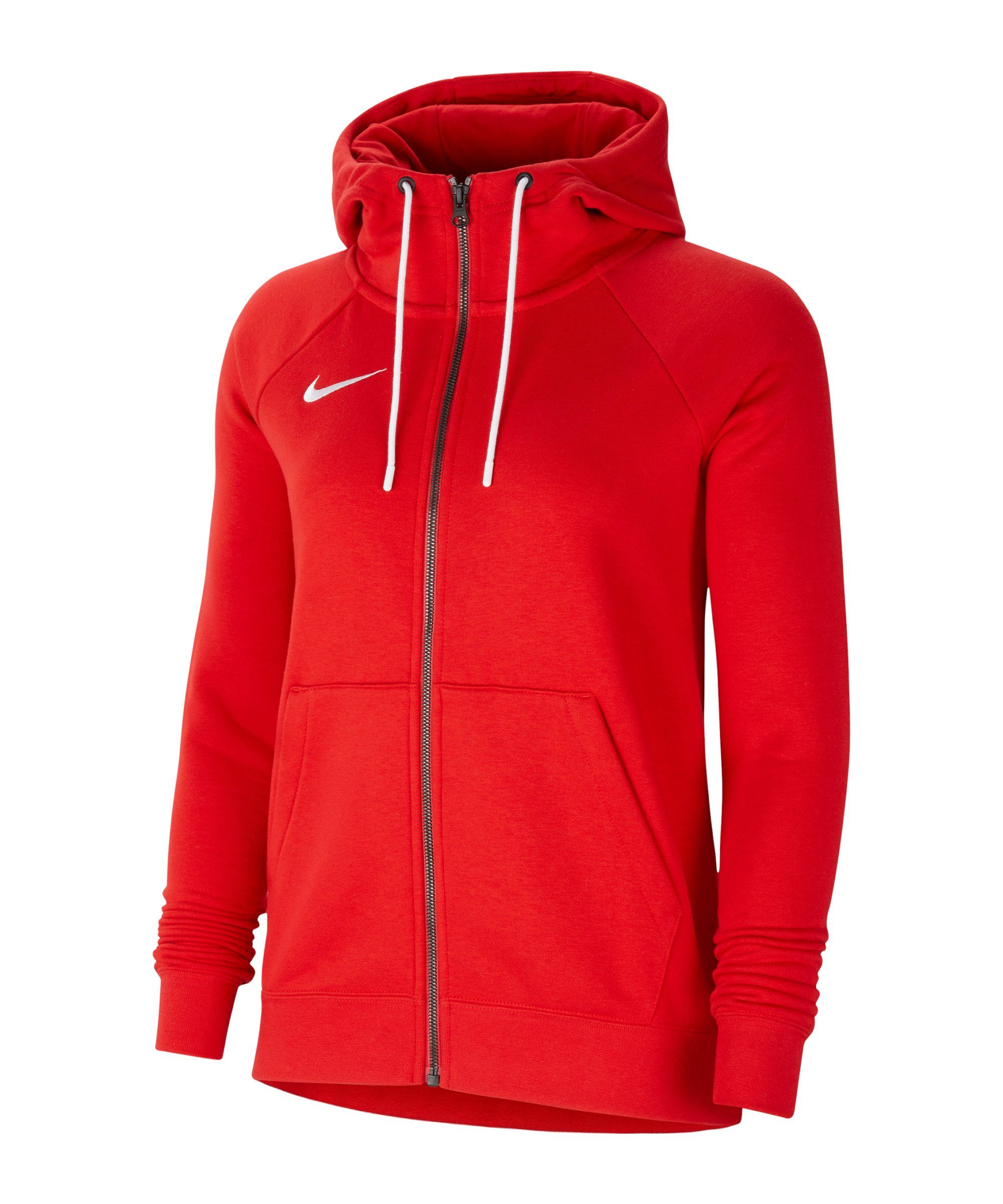 Damen rotweiss Nike Kapuzenjacke Park 20 Trainingsjacke Fleece