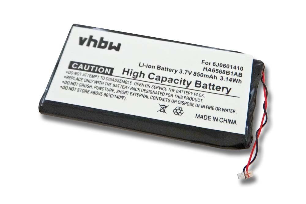 vhbw kompatibel mit Samsung YP-Z5QS Akku Li-Ion 850 mAh (3,7 V)