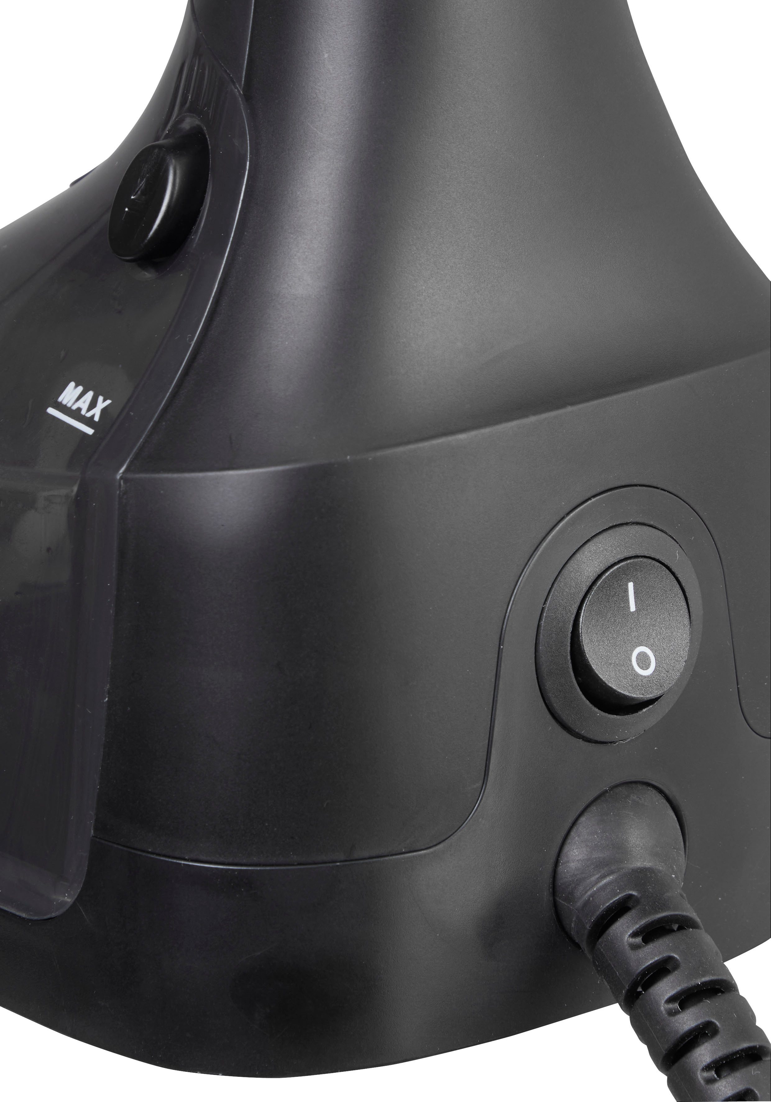 Hanseatic Dampfglätter HHS25022BCU, 1300 W, elegantes Design, 1300 W, 2,5 m Kabel, Edelstahl-Sohle, Anti-Tropf-System