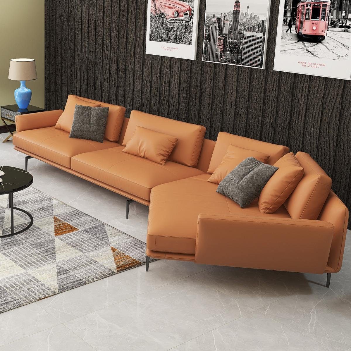 JVmoebel Ecksofa Ecksofa L-Form Stoff Couch Wohnlandschaft Garnitur Design, Made in Europe