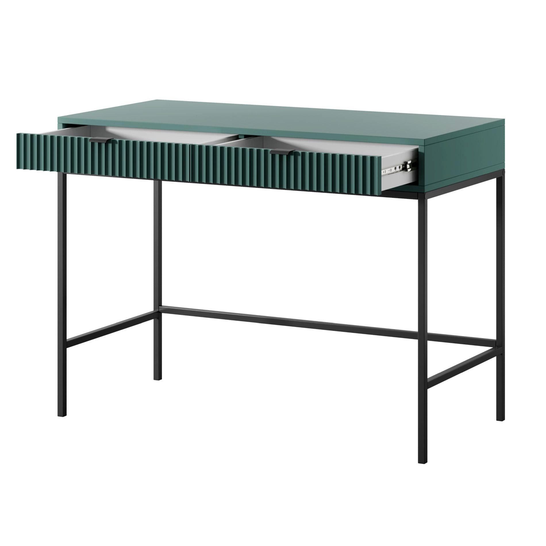 Selsey Schminktisch VELLORE, mit 2 Schubladen, schwarzem Gestell, 104 cm