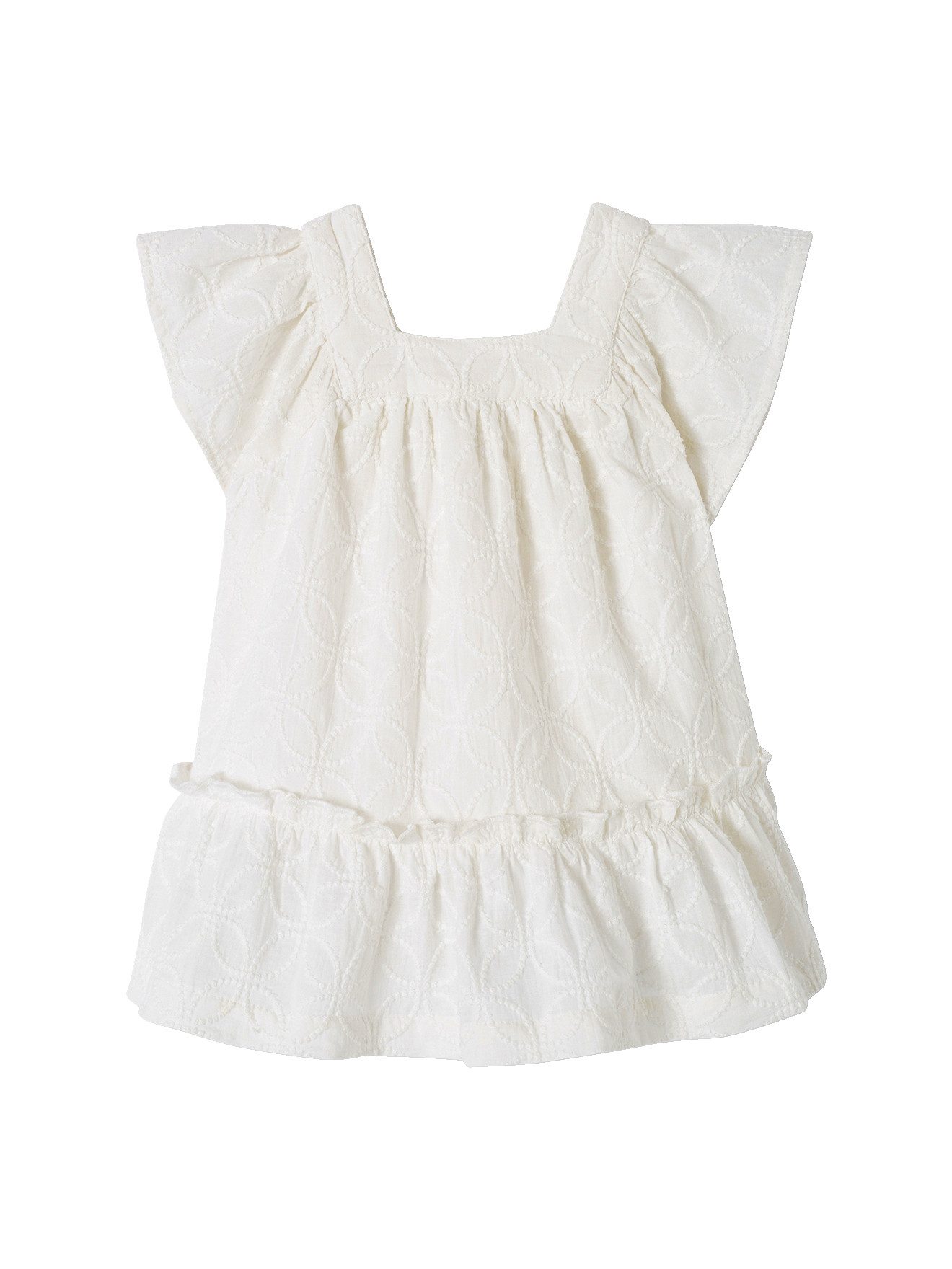 vertbaudet Minikleid Festliches Baby Kleid mit Stickereien