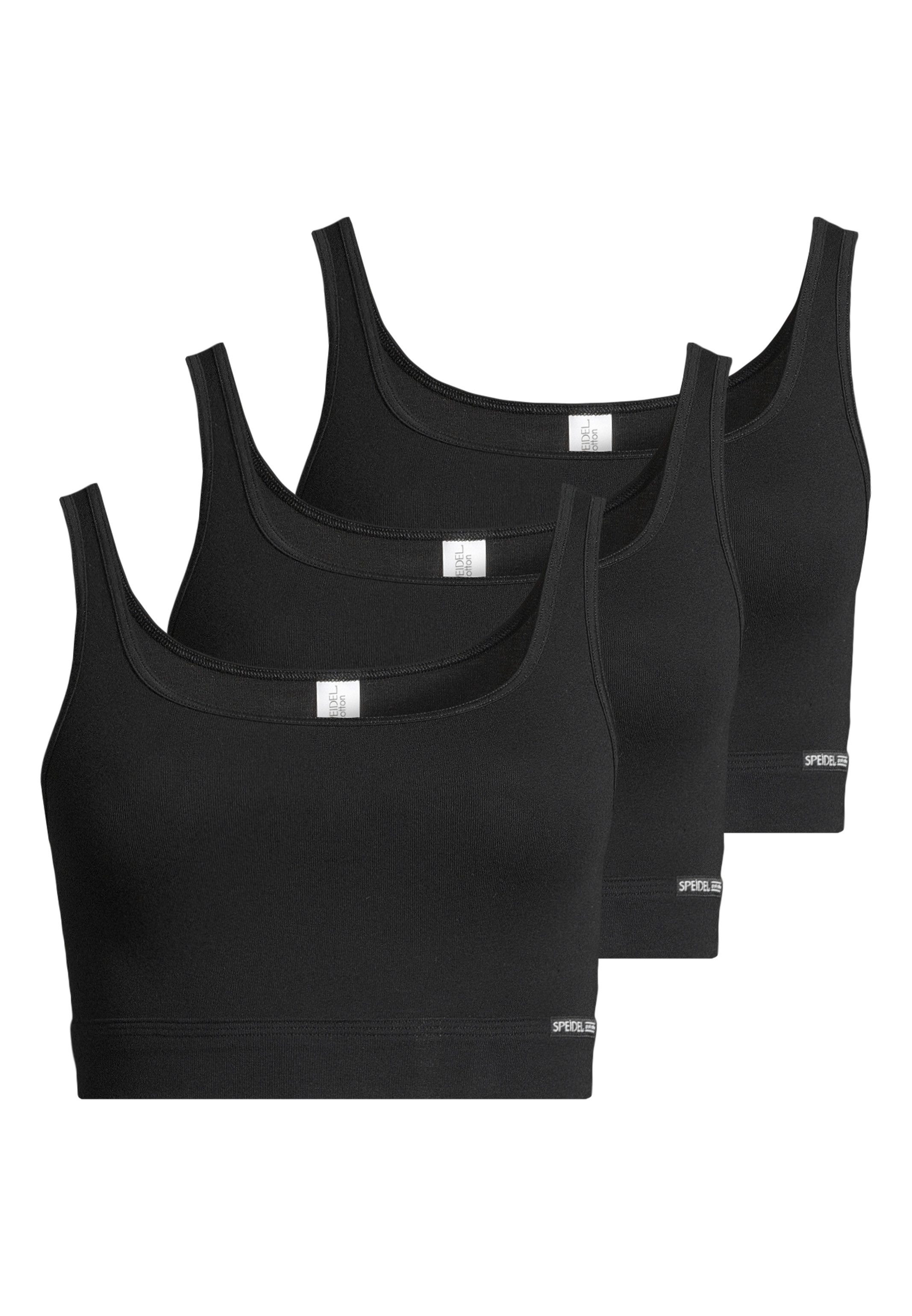 Speidel Bralette-BH 3er Pack Bio Cotton (Spar-Set, 3-tlg) Bustier - Baumwolle - Atmungsaktiv - Bequemer Weichbund aus Baumwolle