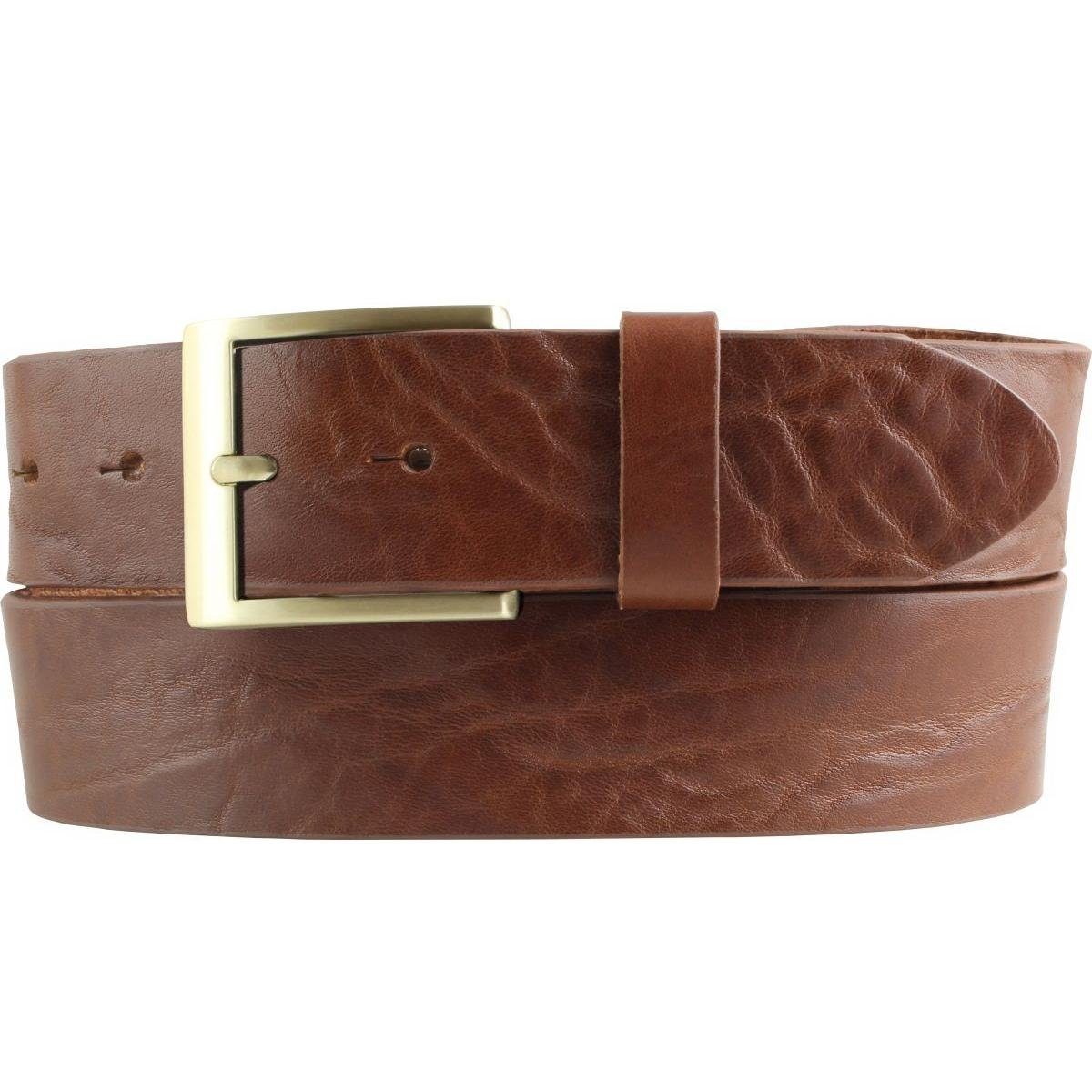 BELTINGER Ledergürtel aus 4 Used-Look mit Gürtel cm Gold Herren Jeans-Gürtel Cognac, - für Vollrindleder