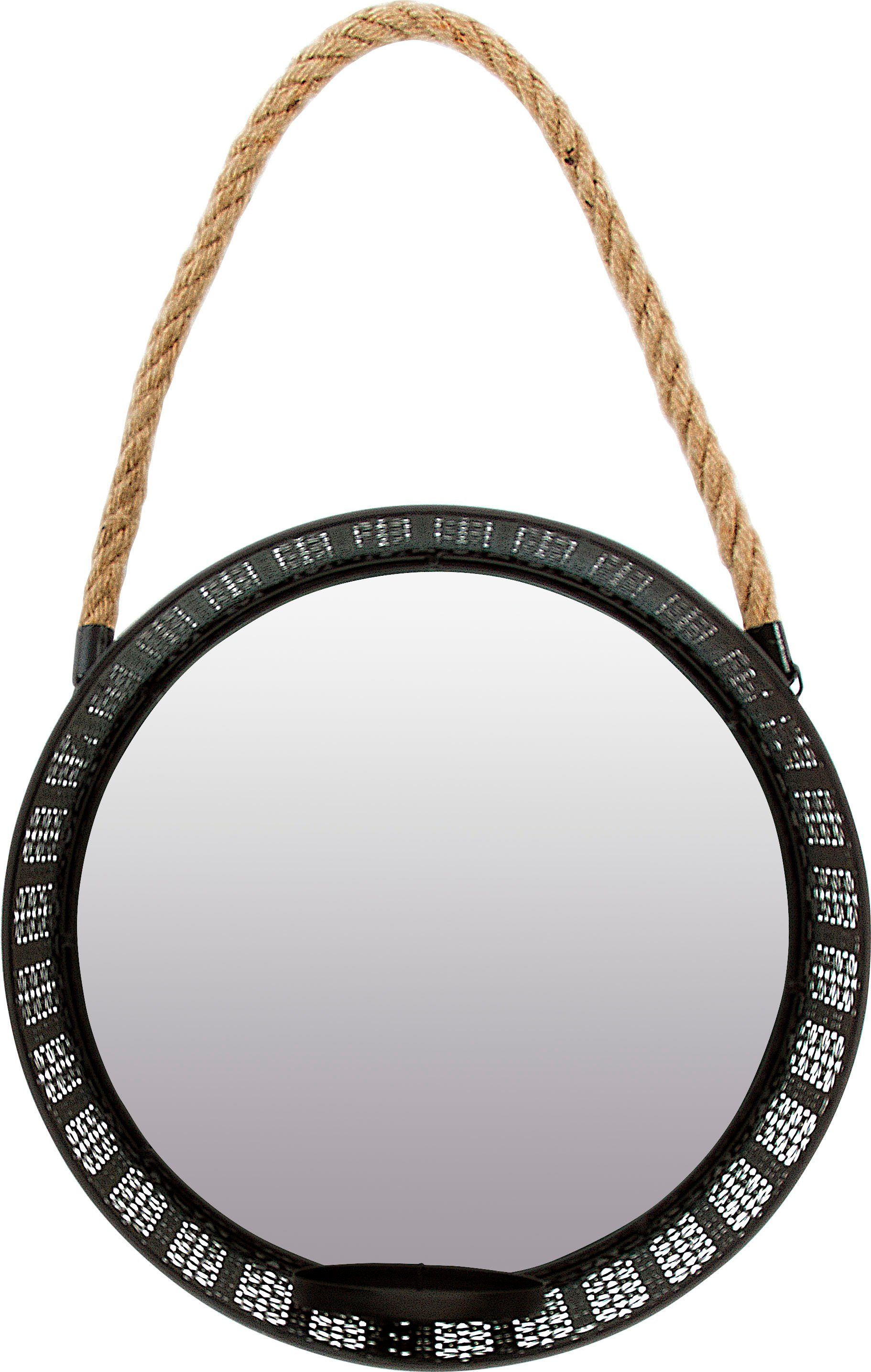 Myflair Möbel & Accessoires Spiegelwandblaker Andschana, schwarz (1-St), Landhaus, rund