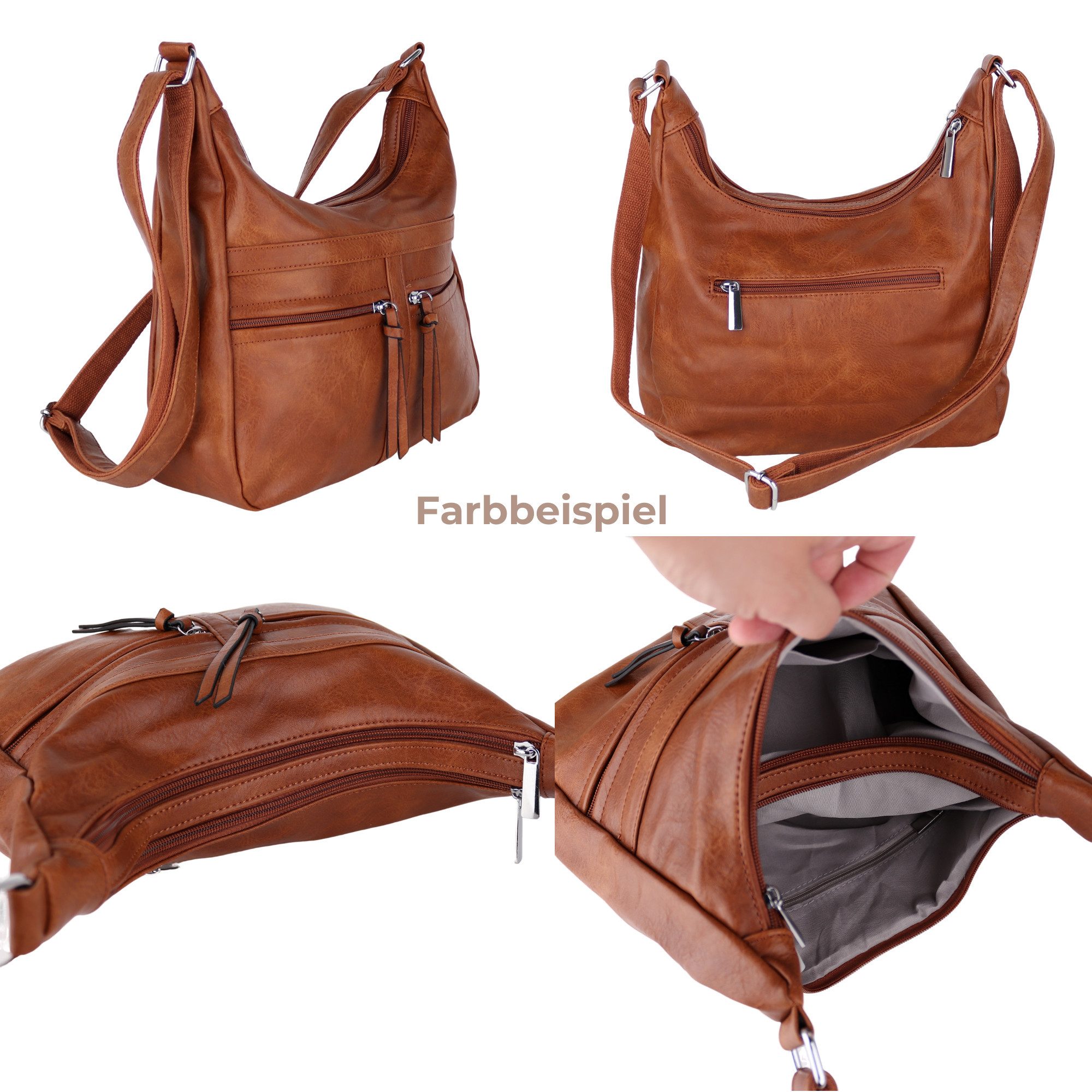 MIRROSI Schultertasche Damen Crossbody Bag, 35x25x11cm günstig online kaufen