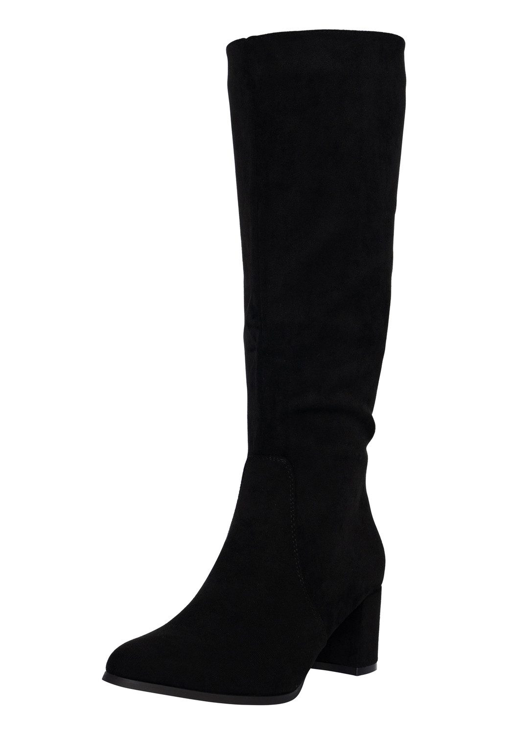 Kniehohe Damenstiefel Elegant mit Blockabsatz & minimalistischer Optik Stiefel
