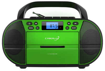 Cyberlux CL-1010 tragbarer CD-Player (CD, Kassette, Kinder CD Player tragbar, Boombox, Musikbox, mit Kassettendeck, FM Radio mit MP3 USB)