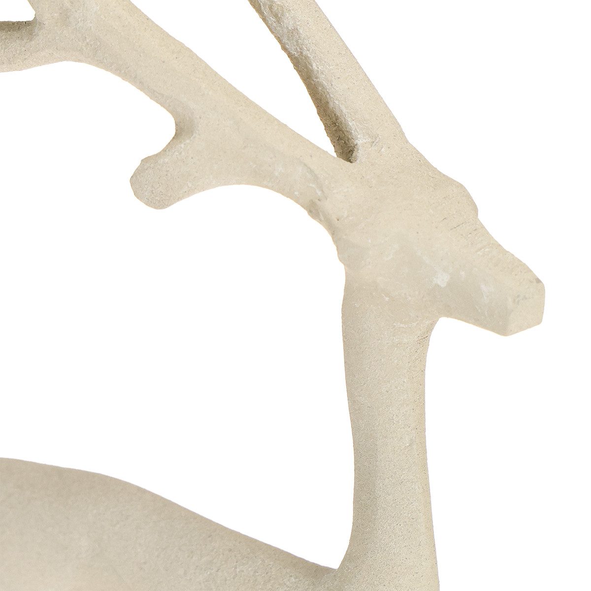 Posiwio Weihnachtsmann Deko-Hirsch Figur aus Metall mit modernem Geweih-Design