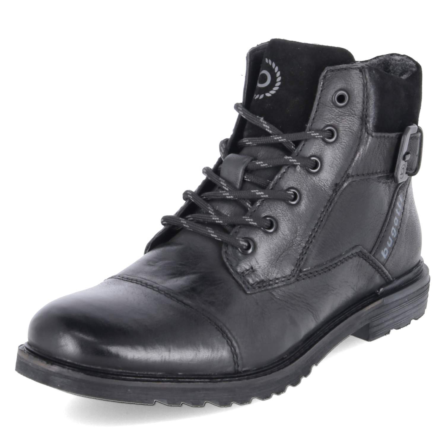 bugatti Bugatti 321A0U3W3200-1000 Herren Leder black Schnürstiefel
