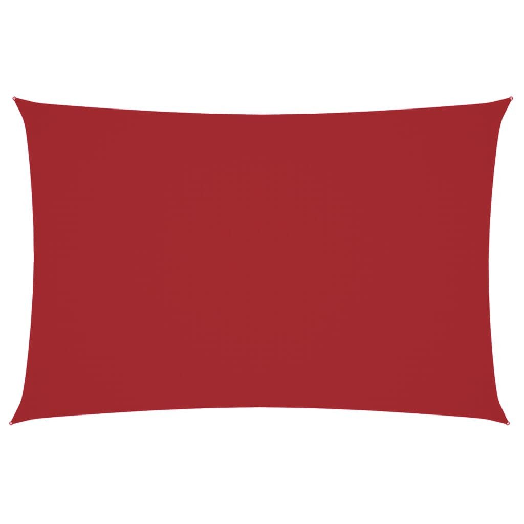 vidaXL Sonnensegel Sonnensegel Oxford-Gewebe Rechteckig 2x4 m Rot, (1-tlg)