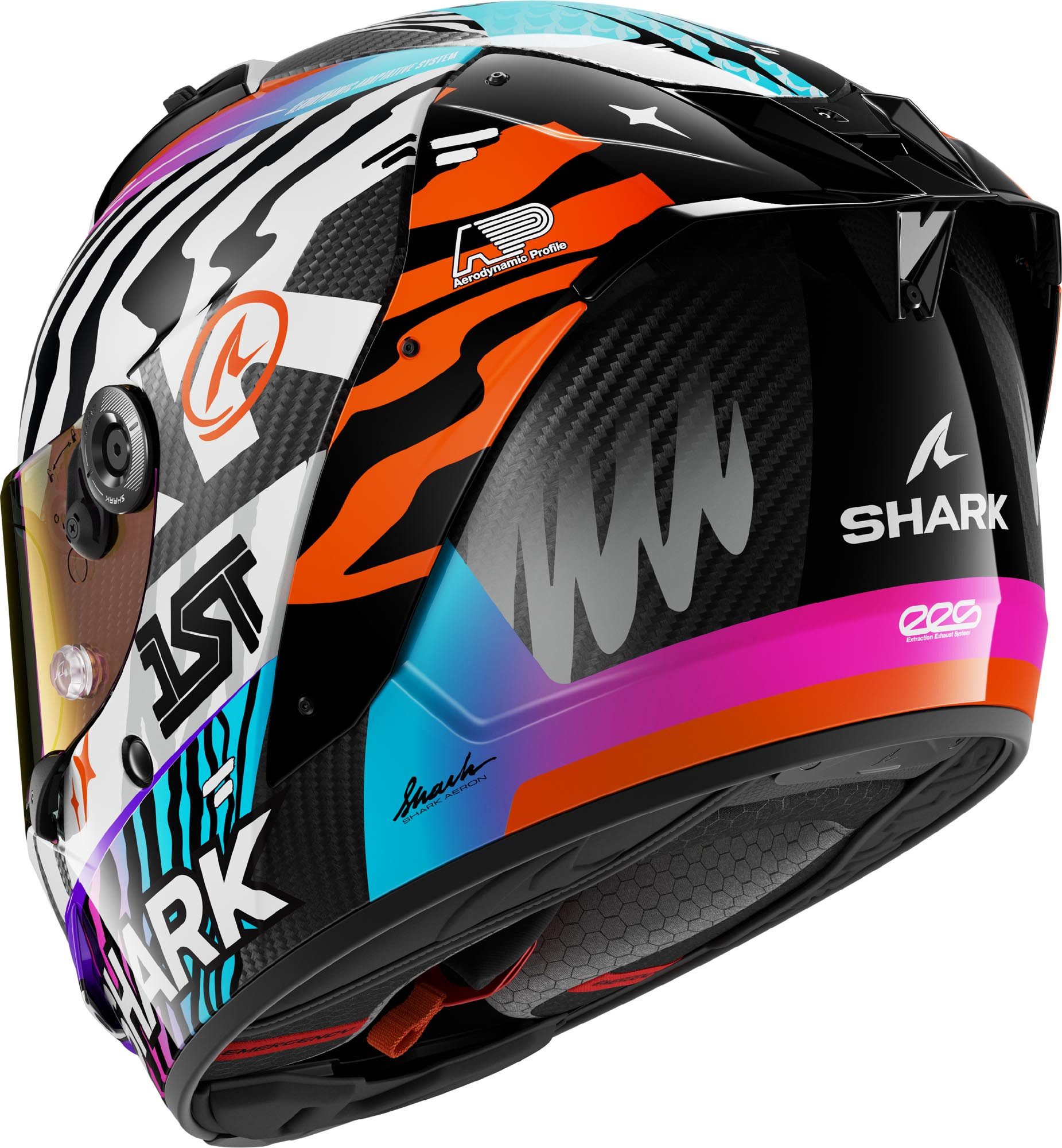 Shark Motorradhelm Aeron Speed Fancy Carbon Helm, Antifog Beschichtet,vorbereitet Für Kommunikationssystem,notfalls