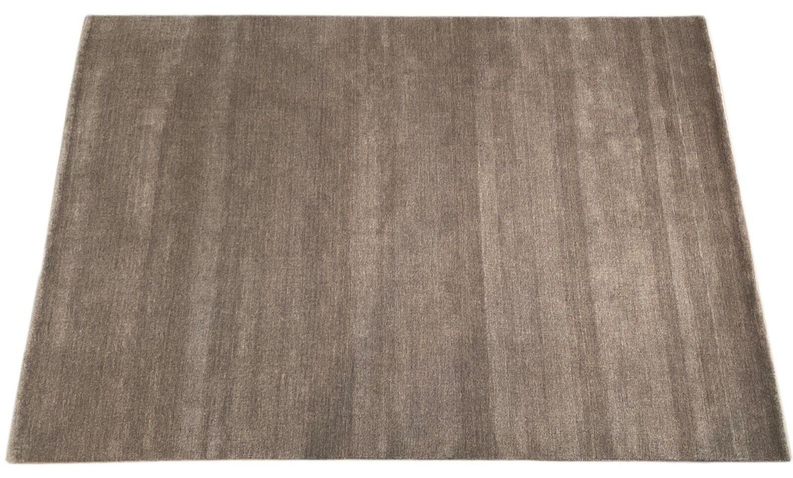 Wawa Teppich Wollteppich Taup Grau Teppich 100% Wolle 170x240 cm Handgewebt einfarbig AN2