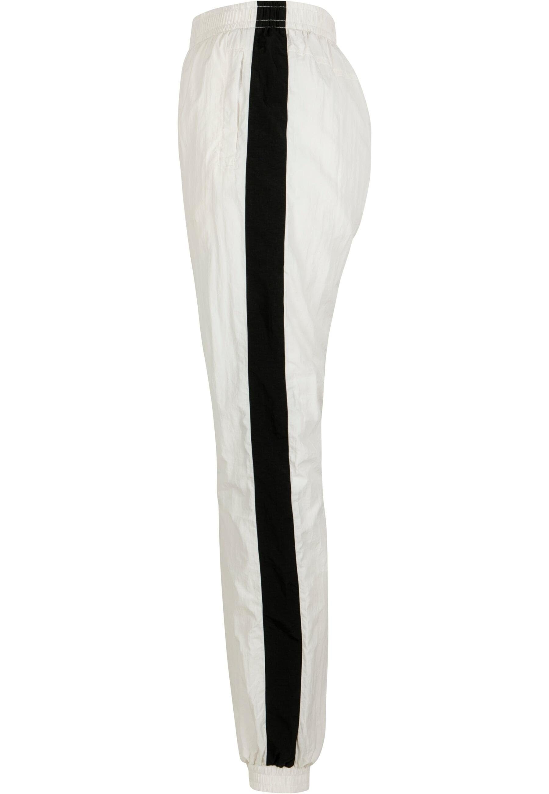 URBAN CLASSICS Stoffhose Damen Striped Ladies Pants (1-tlg) white/black Crinkle