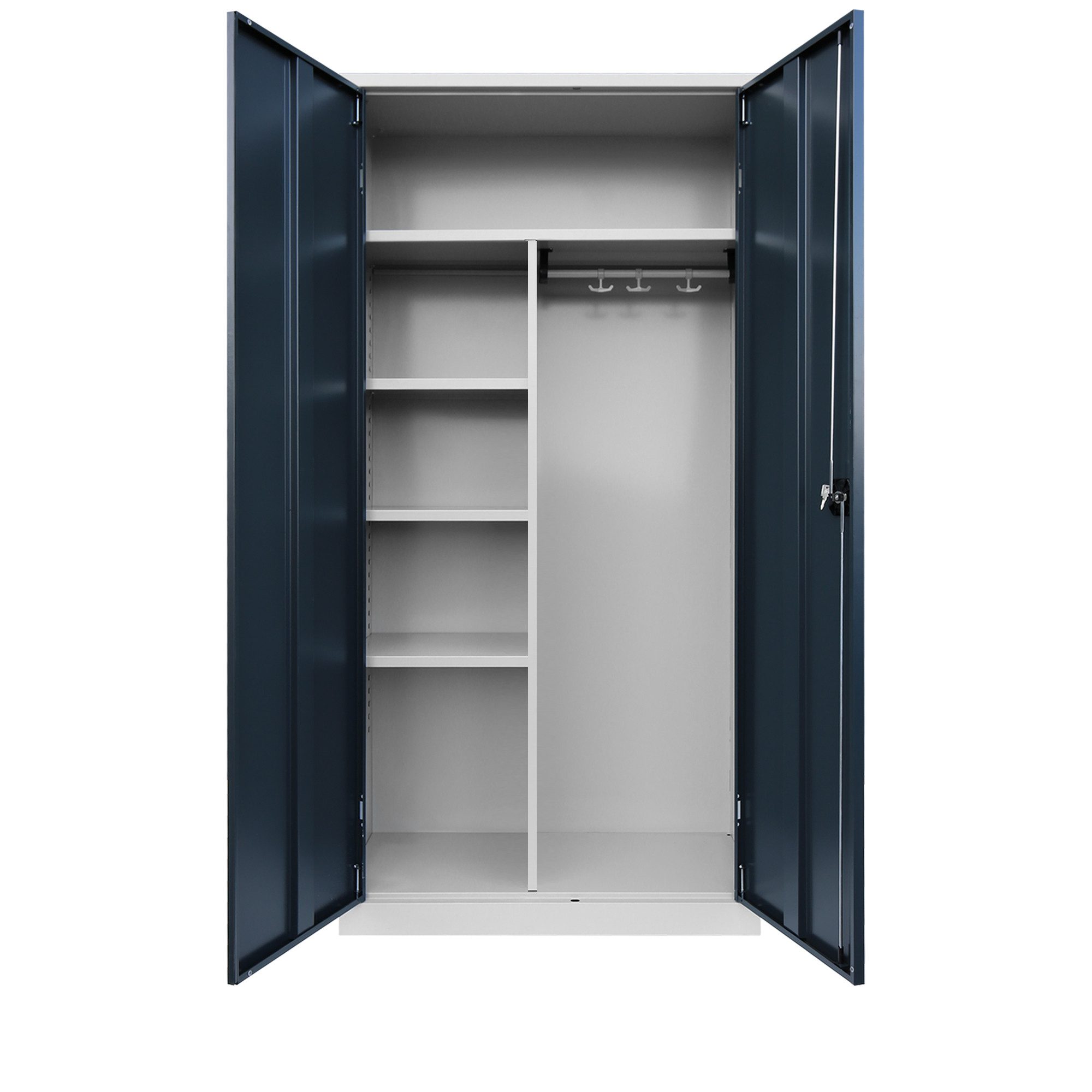 Steelboxx Mehrzweckschrank Kleiderspind Spind abschließbar 1950 x 925 x 422 mm (1-St) Mehrzweckschrank abschließbar