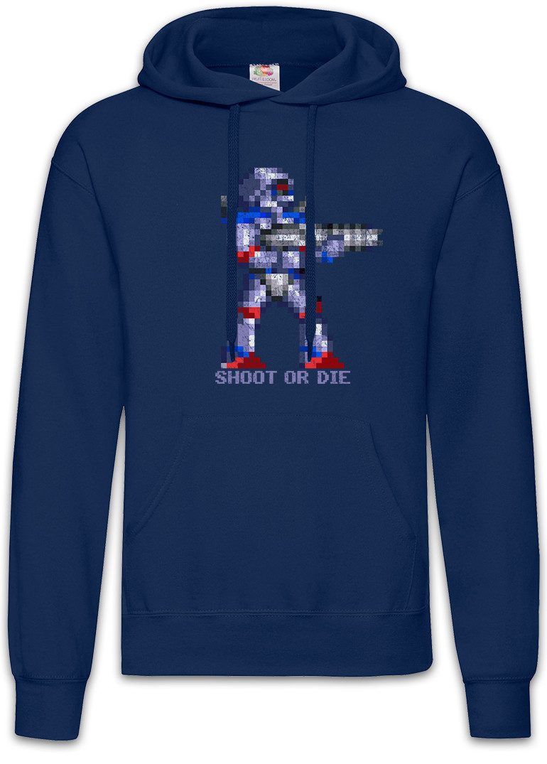 Hoodie Shoot Or Die Herren Hoodie Turrican Game Sprite Amiga Figur Robot