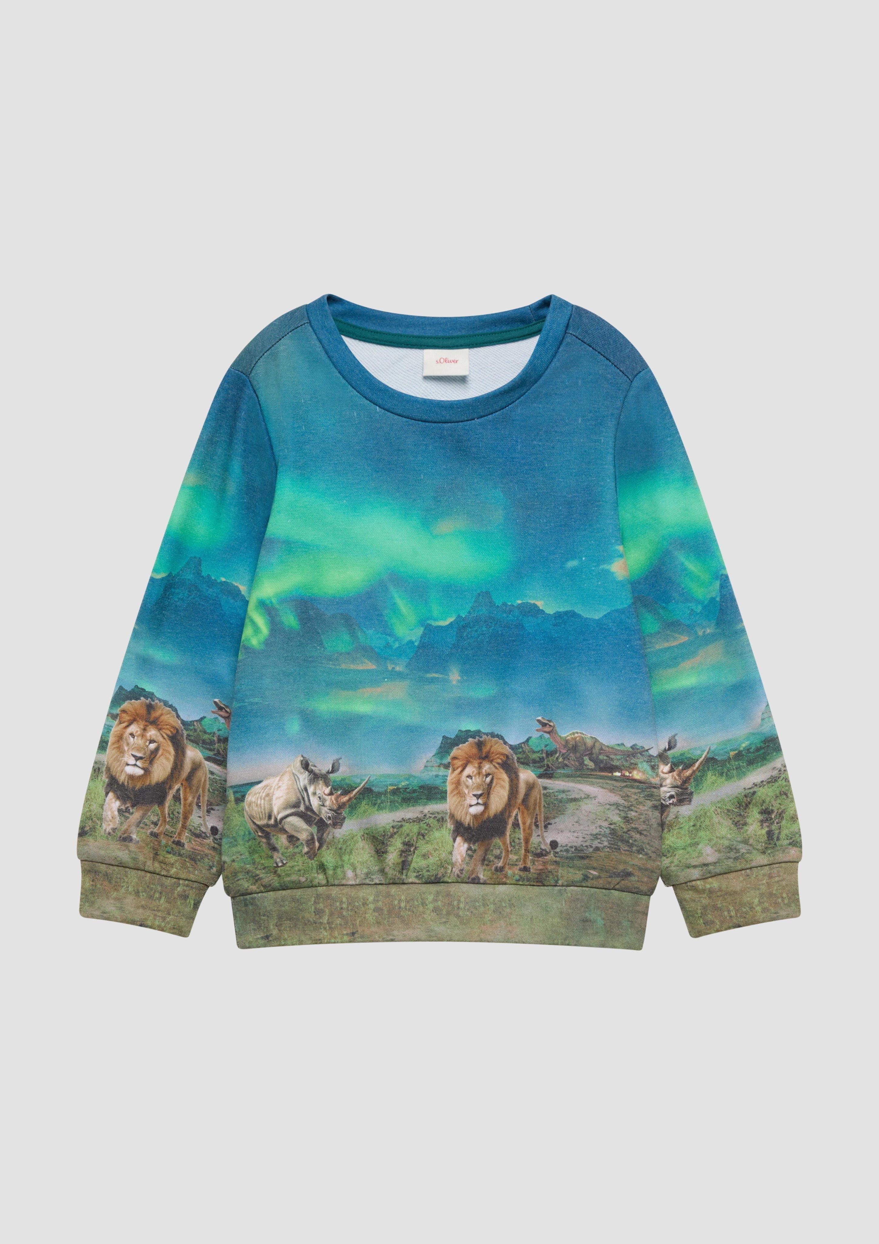 Sweatshirt Sweatshirt mit All-over-Print