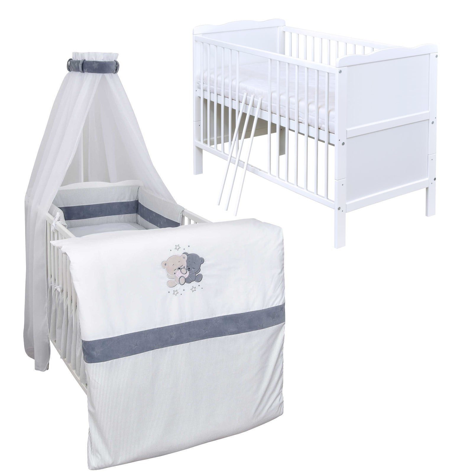 Baby-Delux Komplettbett Babybett Jack Komplettset, 10-tlg., Kinderbett 70x1 günstig online kaufen