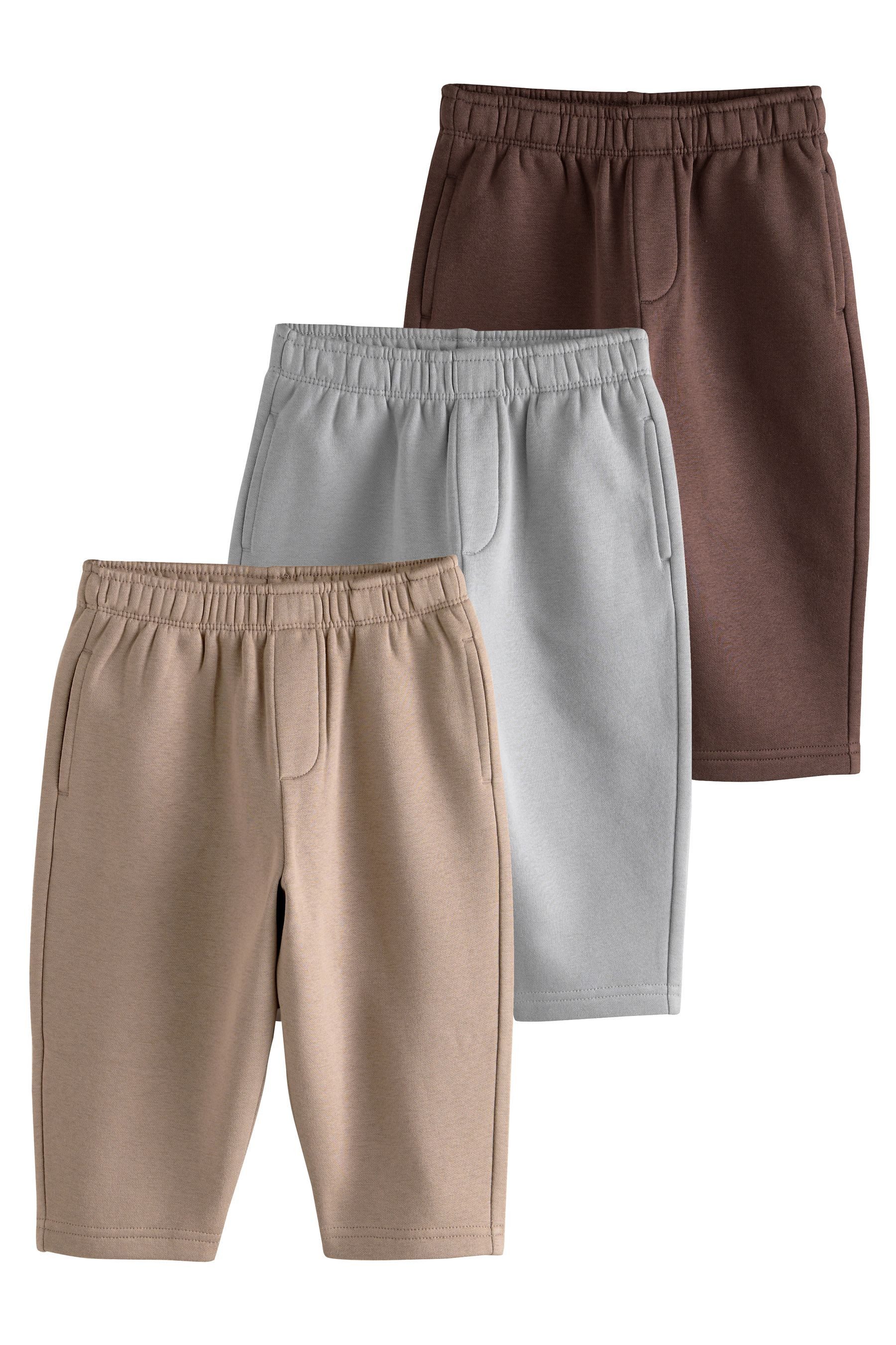 Jogginghose Jogginghose mit weitem Bein, 3er-Pack