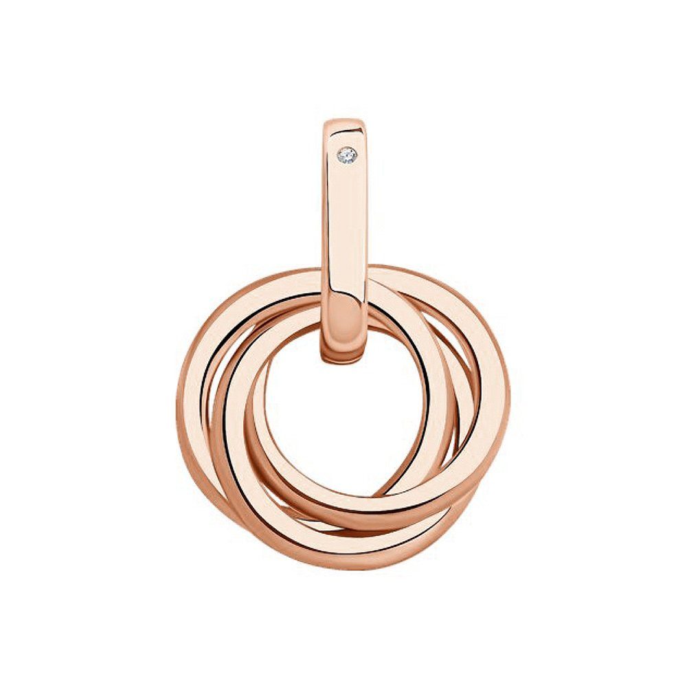 SOKOLOV Jewelry Kettenanhänger Anhänger aus 925 Silber rosévergoldet (Set, 1-tlg), mit Brillant 925 Sterling Silber Silberschmuck für Damen