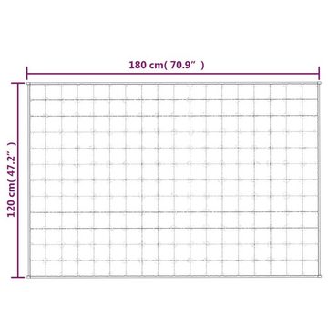 Bettüberwurf Gewichtsdecke Grau 120x180 cm 5 kg Stoff, vidaXL