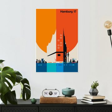 Posterlounge Poster Bo Lundberg, Hamburg 17, Wohnzimmer Lounge Grafikdesign