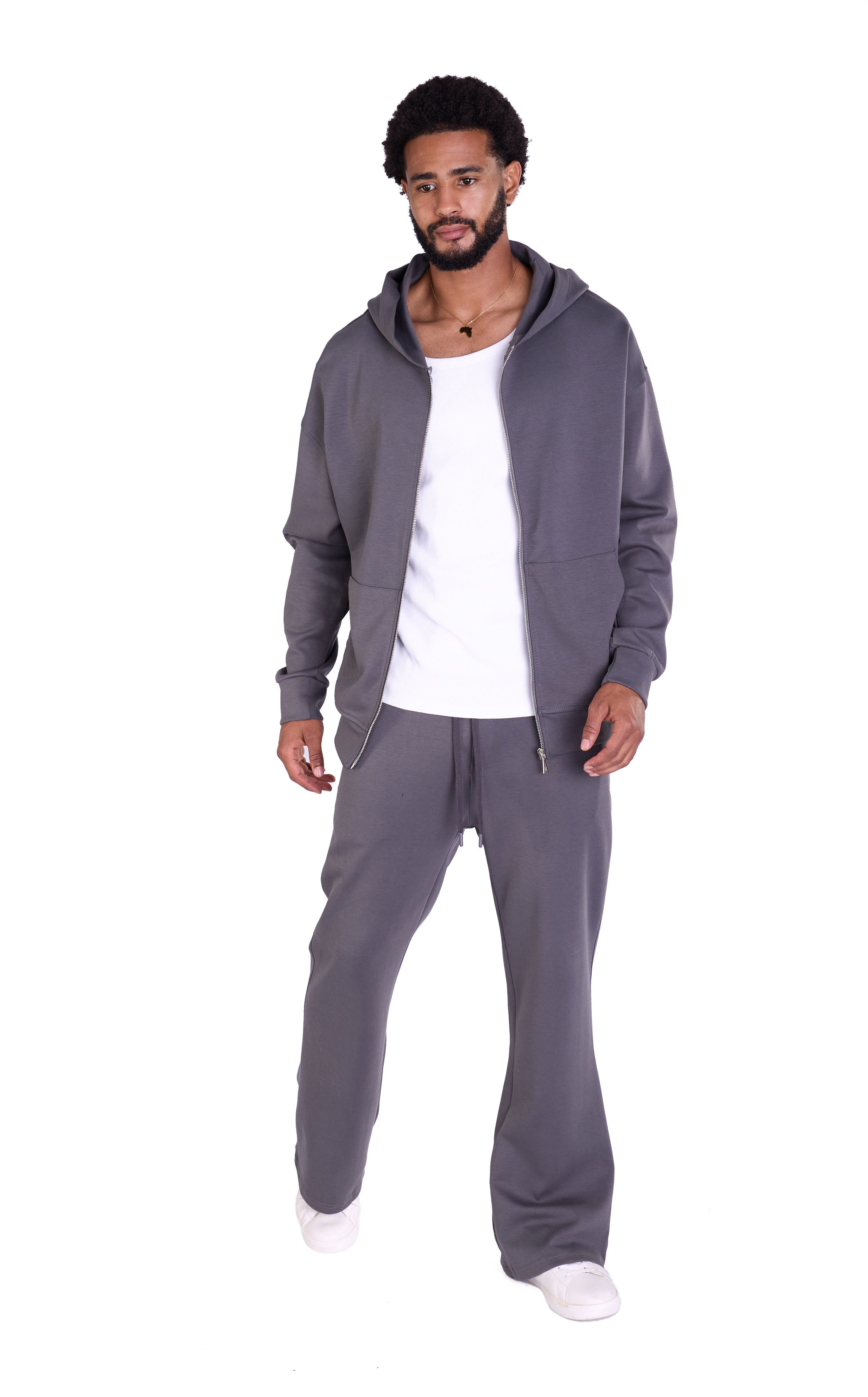 Denim Distriqt Trainingsanzug Lässiger Loose Fit Trainingsanzug (2-tlg)