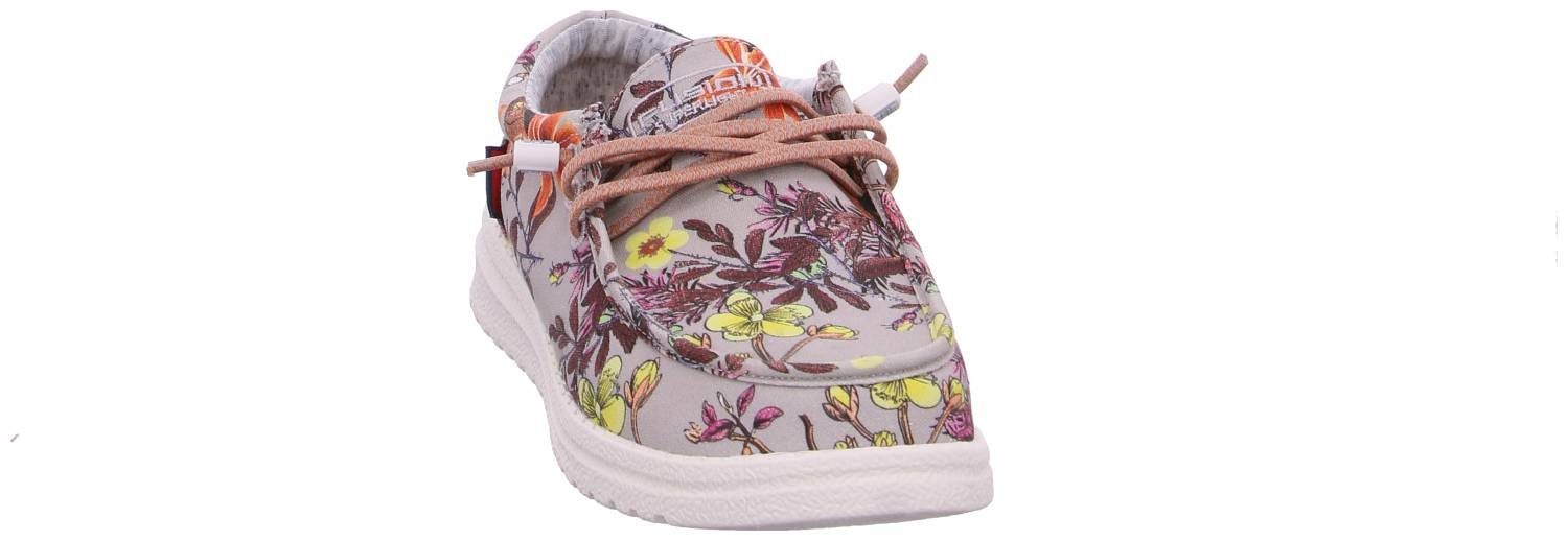 Fusion Emma Flowers Grey Orange Slipper