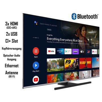 Telefunken QU50AN900M QLED-Fernseher (126 cm/50 Zoll, 4K Ultra HD, Android TV, Smart TV, HDR Dolby Vision, Triple-Tuner, Bluetooth, Dolby Atmos)