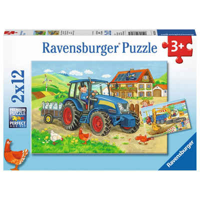 Ravensburger Puzzle Baustelle Und Bauernhof, 24 Puzzleteile